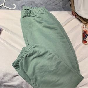 green cuff sweatpants
